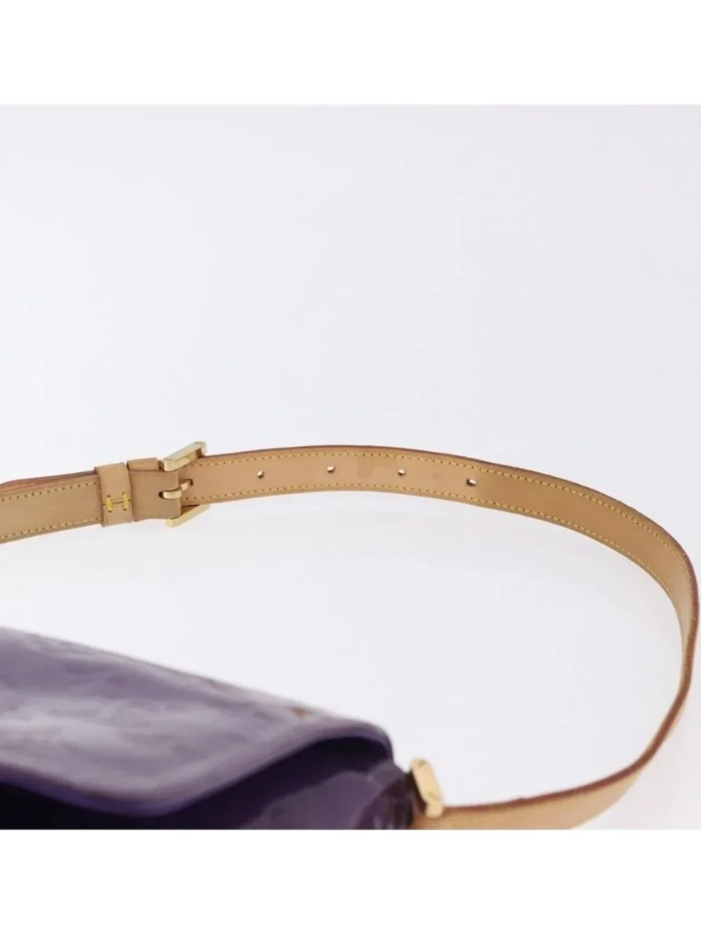 Authentic LOUIS VUITTON Monogram Vernis Thompson Street Purple Viole M91095